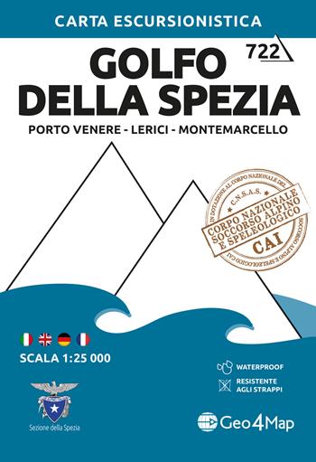 Golfo della Spezia: Porto Venere, Lerici, Montemarcello 1:25.000  - Libro Geo4Map 2023, Carta escursionistica | Libraccio.it