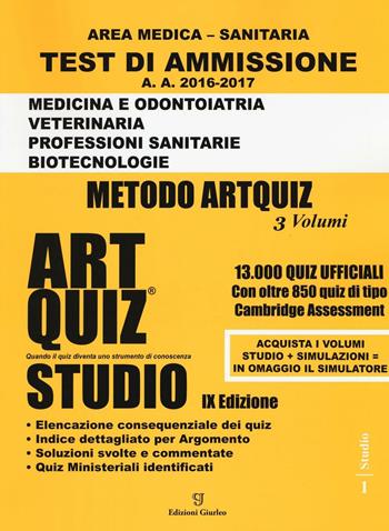 Artquiz studio. Test di ammissione a: medicina, odontoiatria, veterinaria, professioni sanitarie, biotecnoloolge. Area medica-sanitaria. Con aggiornamento online  - Libro Giurleo Arturo 2016 | Libraccio.it