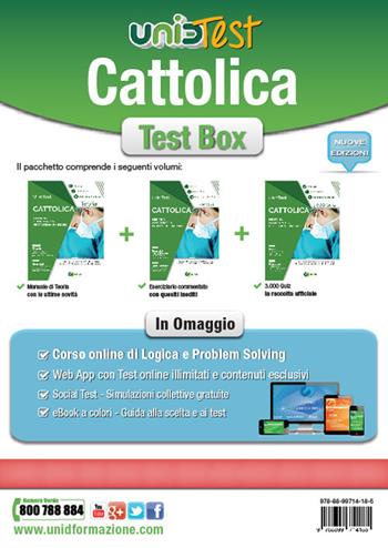 UnidTest. Università Cattolica. Test box completo per il test di ammissione a Medicina, Odontoiatria e Professioni sanitarie: Manuale di teoria-Eserciziario commentato-3.000 quiz. Con app. - Domenico Camasta, Gianluca Di Muro - Libro UnidTest 2018, Test universitari | Libraccio.it