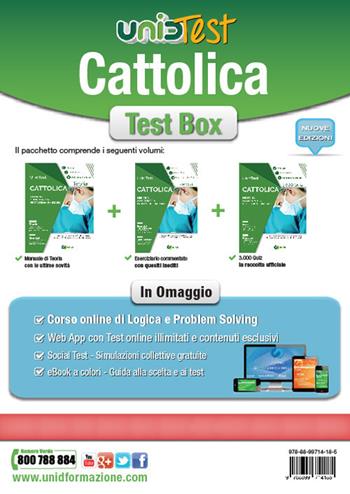 UnidTest. Università Cattolica. Test box completo per il test di ammissione a Medicina, Odontoiatria e Professioni sanitarie: Manuale di teoria-Eserciziario commentato-3.000 quiz. Con app. Con e-book - Domenico Camasta, Gianluca Di Muro - Libro UnidTest 2018, Test universitari | Libraccio.it