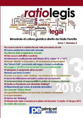 Ratio legis. Vol. 3  - Libro Primiceri Editore 2016 | Libraccio.it