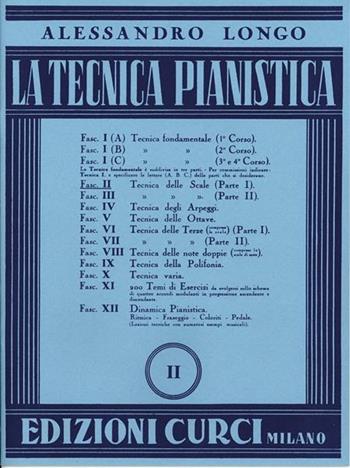 Tecnica pianoforte - Alessandro Longo - Libro Curci 2010 | Libraccio.it