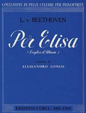 Per Elisa. Per pianoforte. Spartito