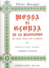 Messa di Gloria. Per canto. Spartito