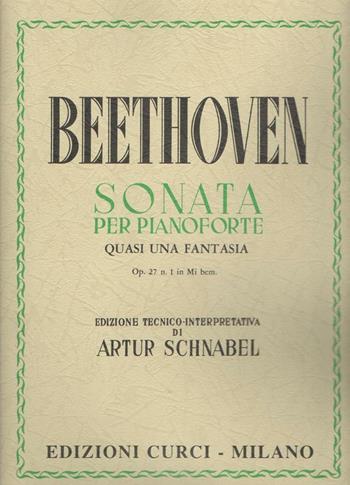 Sonata Op. 27, n. 1 in Mib. Per pianoforte. Spartito - Ludwig van Beethoven - Libro Curci 2020 | Libraccio.it