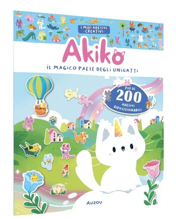 Akiko. Il magico paese degli unigatti. Ediz. a colori. Con più di 200 adesivi riposizionabili - Béatrice Ruffiè, Ophélie Ortal - Libro Auzou 2025, I miei adesivi creativi | Libraccio.it