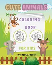 Coloring book for kids. Cute animals