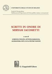 Scritti in onore di Miryam Iacometti