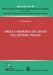 Oblio e memoria del reato nel sistema penale