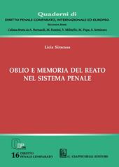 Oblio e memoria del reato nel sistema penale