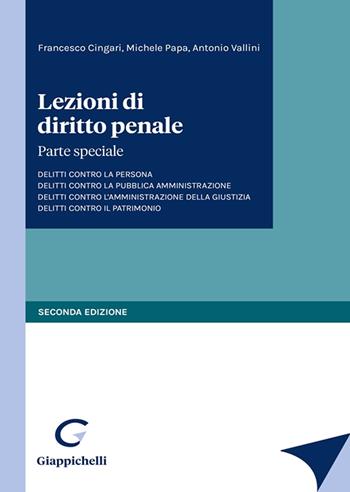 Lezioni di diritto penale - Michele Papa, Antonio Vallini, Francesco Cingari - Libro Giappichelli 2023 | Libraccio.it