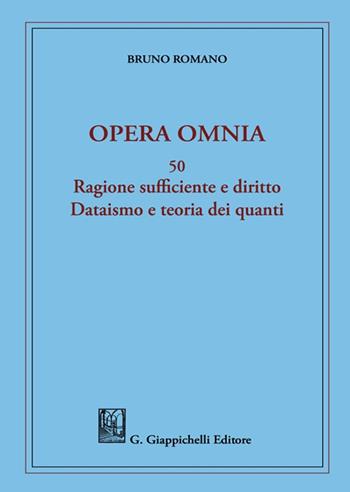 Opera omnia - Bruno Romano - Libro Giappichelli 2023 | Libraccio.it