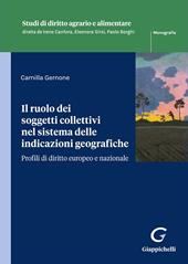 Il ruolo dei soggetti collettivi nel sistema delle indicazioni geografiche. Profili di diritto europeo e nazionale