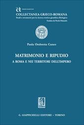 Matrimonio e ripudio a Roma e nei territori dell'Impero