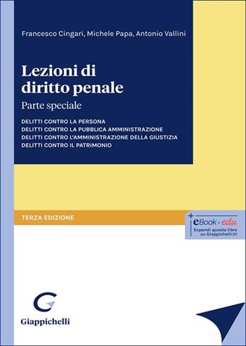 Lezioni di diritto penale - Michele Papa, Antonio Vallini, Francesco Cingari - Libro Giappichelli 2025 | Libraccio.it