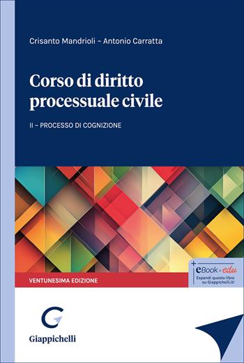 Corso di diritto processuale civile. Vol. 2: Processo di cognizione - Crisanto Mandrioli, Antonio Carratta - Libro Giappichelli 2026 | Libraccio.it