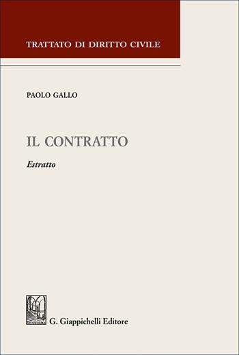 Il contratto. Estratto - Paolo Gallo - Libro Giappichelli 2026 | Libraccio.it