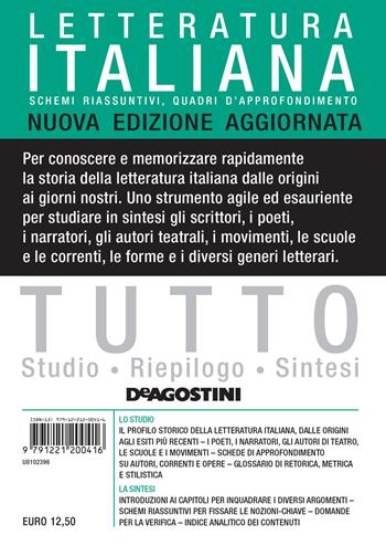 Tutto letteratura italiana. Nuova ediz.  - Libro De Agostini 2022, Tutto | Libraccio.it