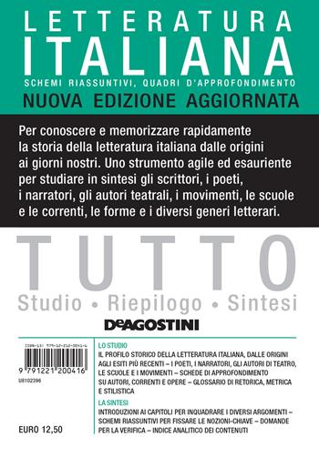 Tutto letteratura italiana. Nuova ediz.  - Libro De Agostini 2022, Tutto | Libraccio.it