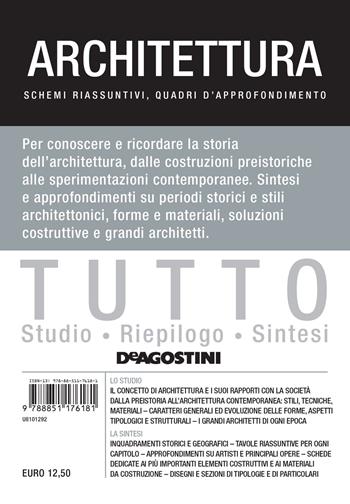 Tutto architettura. Schemi riassuntivi, quadri d'approfondimento - Marcello Tomei - Libro De Agostini 2022, Tutto | Libraccio.it