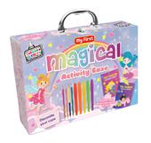 Valigetta delle creature magiche. Ediz. illustrata. Con 4 fogli stencil e fogli con silhouette. Con 4 penne gel, 4 pennarelli a doppia punta, 1 matita. Con 4 fogli sticker