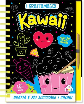 Kawaii neon. I grattamagici. Ediz. a colori. Con stilo  - Libro AMZ 2025, Sticker e coloring | Libraccio.it