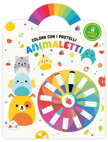 Animaletti. Colora coi pastelli. Ediz. illustrata. Con 12 pastelli a cera  - Libro AMZ 2026, Sticker e coloring | Libraccio.it