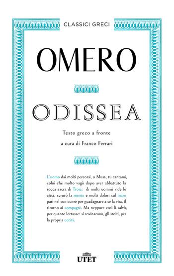Odissea. Testo greco a fronte - Omero - Libro UTET 2026, Classici greci | Libraccio.it