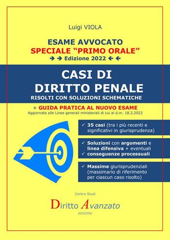 Esame avvocato 2022. Casi di diritto penale. Risolti con soluzioni schematiche - Luigi Viola - Libro StreetLib 2022 | Libraccio.it