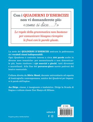 Quaderno d'esercizi per imparare le parole del cinese. Vol. 2 - Zhige An - Libro Vallardi A. 2024 | Libraccio.it