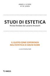Studi di estetica (2023). Vol. 1: Il gusto come esperienza nell'estetica di David Hume