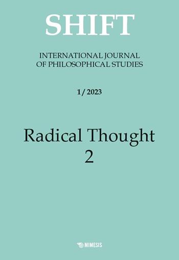 Shift. International journal of philosophical studies (2023). Vol. 1: Radical thought 2  - Libro Mimesis 2025 | Libraccio.it