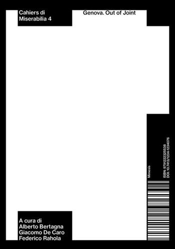 Cahiers di Miserabilia. Vol. 4: Genova. Out of Joint  - Libro Mimesis 2025 | Libraccio.it