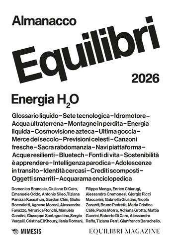 Almanacco equilibri 2026. Energia H2O  - Libro Mimesis 2026, Mimesis | Libraccio.it