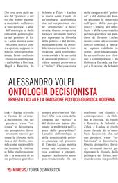 Ontologia decisionista. Ernesto Laclau e la tradizione politico-giuridica moderna