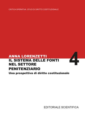 Il sistema delle fonti nel settore penitenziario. Una prospettiva di diritto costituzionale - Anna Lorenzetti - Libro Editoriale Scientifica 2024 | Libraccio.it