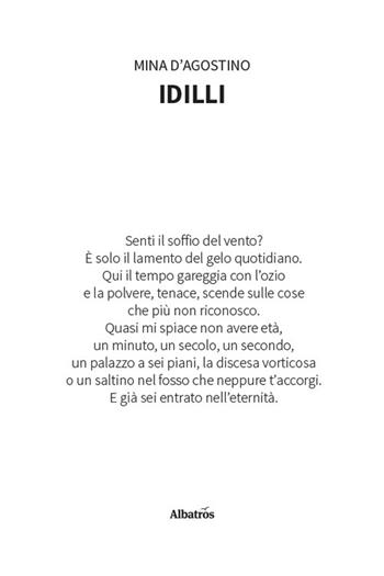 Idilli - Mina D’Agostino - Libro Gruppo Albatros Il Filo 2026, Nuove voci. Le piume | Libraccio.it