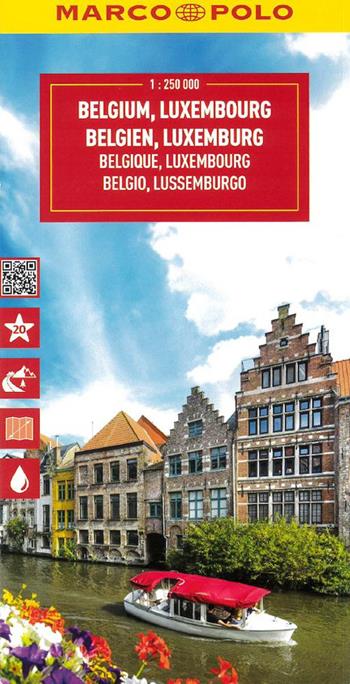 Belgio e Lussemburgo 1:250.000. Ediz. multilingue  - Libro Marco Polo 2025, Carte stradali Marco Polo | Libraccio.it