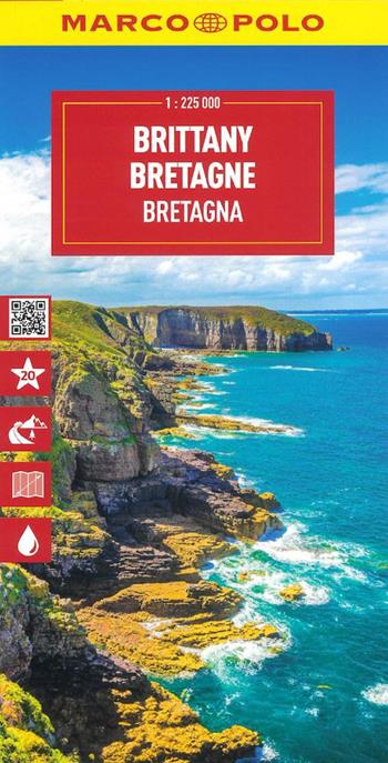 Bretagna 1:225.000  - Libro Marco Polo 2025, Carte stradali Marco Polo | Libraccio.it