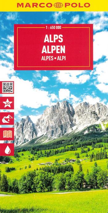 Alpi 1:650.000  - Libro Marco Polo 2026, Carte stradali Marco Polo | Libraccio.it