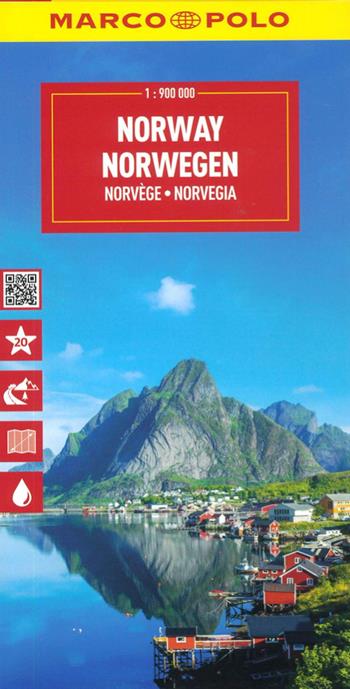 Norvegia 1:900.000  - Libro Marco Polo 2025, Carte stradali Marco Polo | Libraccio.it
