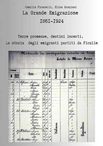 La grande emigrazione 1861-1924. Terre promesse, destini incerti. La storia degli emigranti partiti da Ficulle - Camilla Ficarelli, Elisa Graziani - Libro Youcanprint 2025 | Libraccio.it