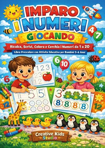 Numeri per bambini 3-6 anni. Libro prescolare con esercizi di ricalco, scrittura, conta e colora. Ediz. illustrata  - Libro Youcanprint 2026 | Libraccio.it