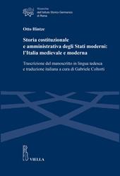 Storia costituzionale e amministrativa degli Stati moderni: l’Italia medievale e moderna. Trascrizione del manoscritto in lingua tedesca e traduzione italiana