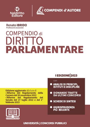 Compendio di diritto parlamentare. Con espansione online - Renato Ibrido - Libro Neldiritto Editore 2023, I compendi d'autore | Libraccio.it