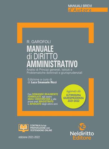 Manuale di diritto amministrativo - Roberto Garofoli - Libro Neldiritto Editore 2022 | Libraccio.it