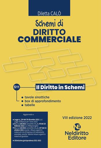 Schemi di diritto commerciale - Diletta Calò - Libro Neldiritto Editore 2022, Il diritto in schemi | Libraccio.it