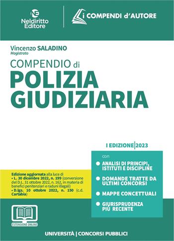 Compendio di Polizia Giudiziaria. Con espansione online - Vincenzo Saladino - Libro Neldiritto Editore 2023, I compendi d'autore | Libraccio.it