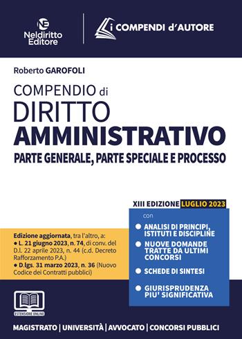 Compendio di diritto amministrativo. Nuova ediz.  - Libro Neldiritto Editore 2023 | Libraccio.it