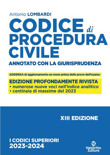Codice di procedura civile. Annotato con la giurisprudenza - Antonio Lombardi, Maria Iannone - Libro Neldiritto Editore 2023 | Libraccio.it
